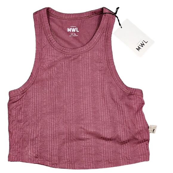 Madewell Tops - Madewell Variegated Rib Crop Tank XL Style NJ129